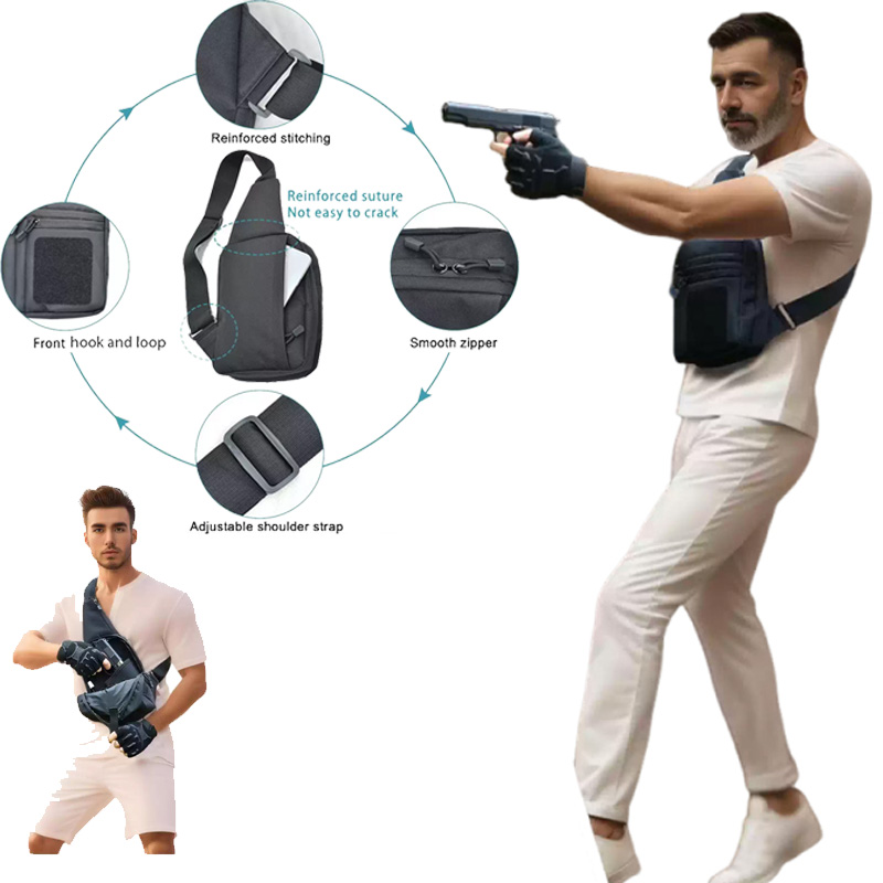 Edc Concealed Carry Sling Bag - Tas Pistol Taktis Tas Penyimpanan Pistol