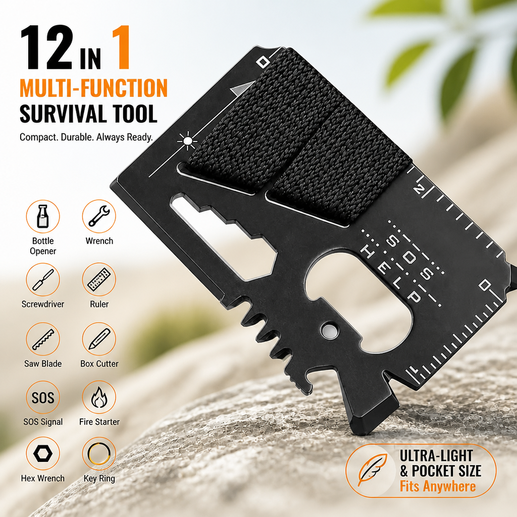 Multitool Credit Card - Pisau Kartu Kredit EDC Ultra Tipis