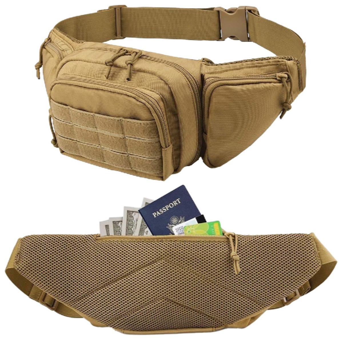 Edc Carry Fanny Pack - Tas Pinggang Taktis MOLLE untuk Menyembunyikan