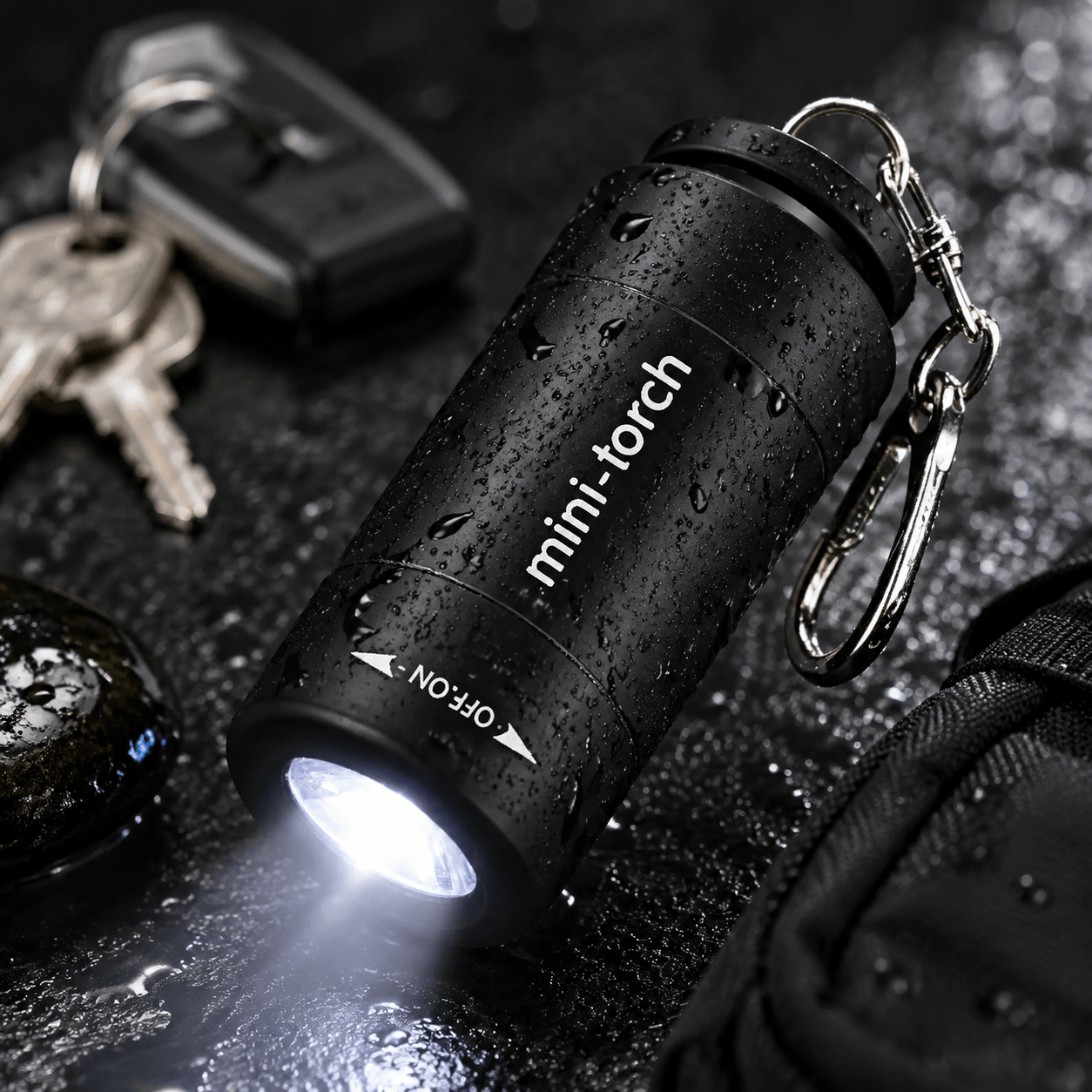 Edc Car Carry - Senter Mini Gantungan Kunci USB Dapat