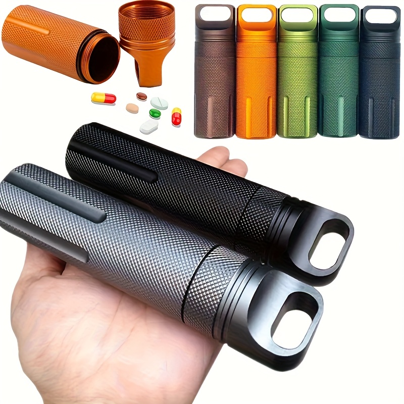 Pill Fob Capsule - 1 Paket Wadah Kering Aluminium untuk