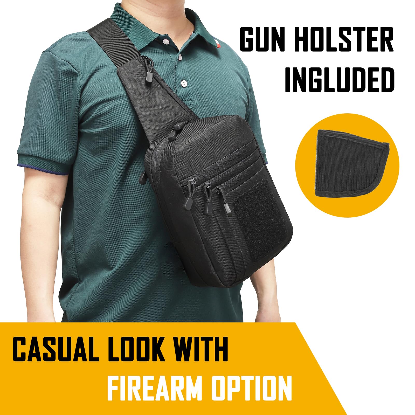 Edc Carry Pack - Tas Selempang Tersembunyi untuk Pria, Tas