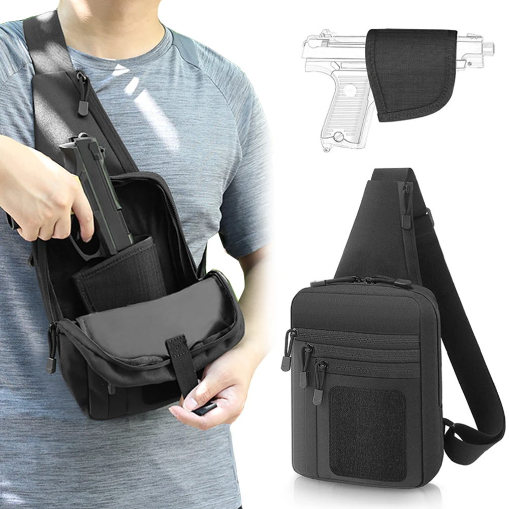 Edc Concealed Carry Sling Bag - Tas Pistol Taktis Tas Penyimpanan Pistol