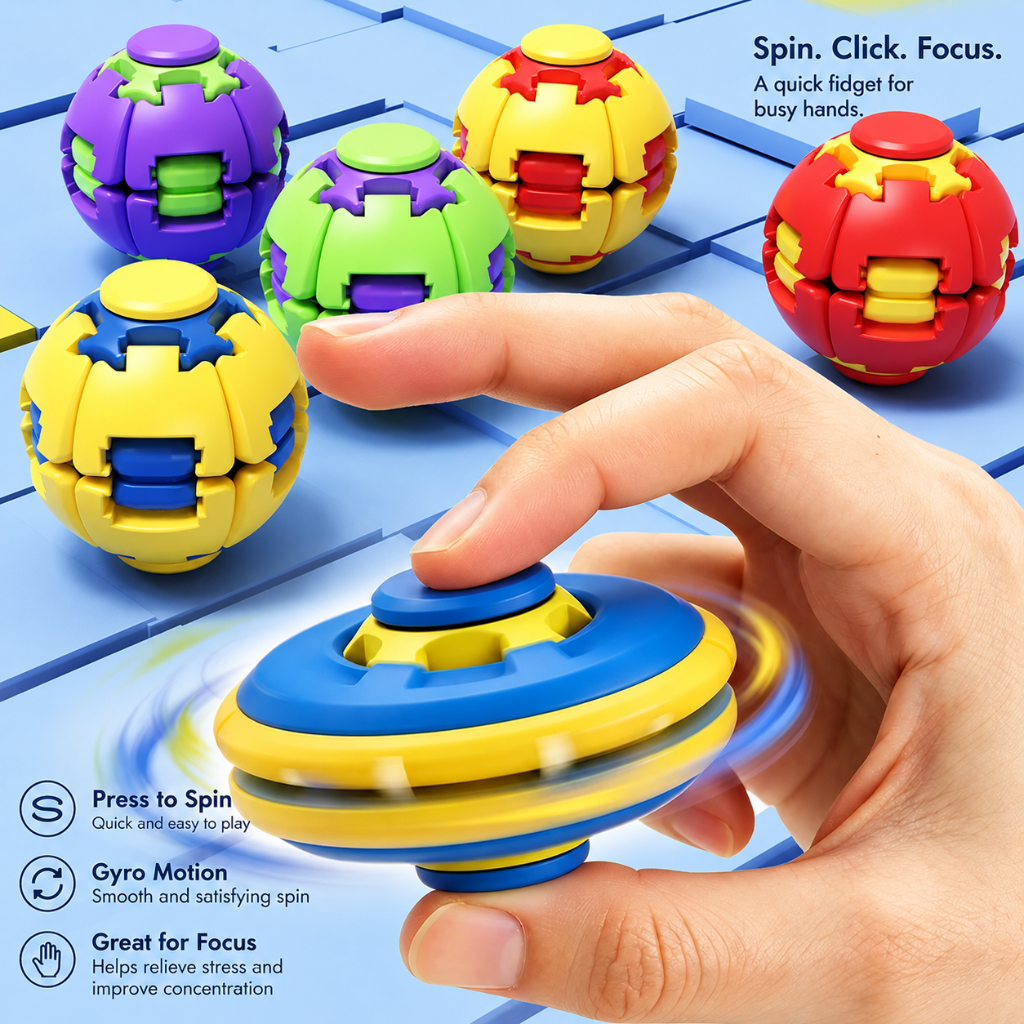 Bola Fidget Putar Tekan Baru,  - Fidget Spinner Bearing ulasan dan harga