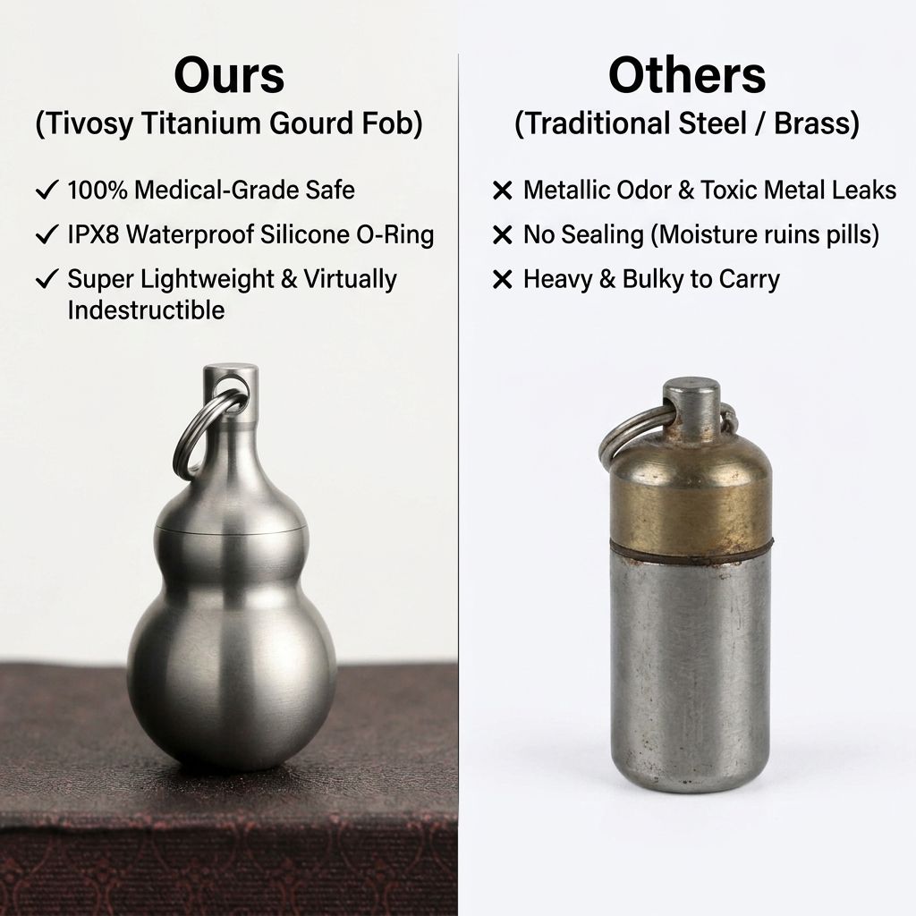 Tivosy Tempat Pil Berbentuk La - Pill Fob Capsule ulasan dan harga