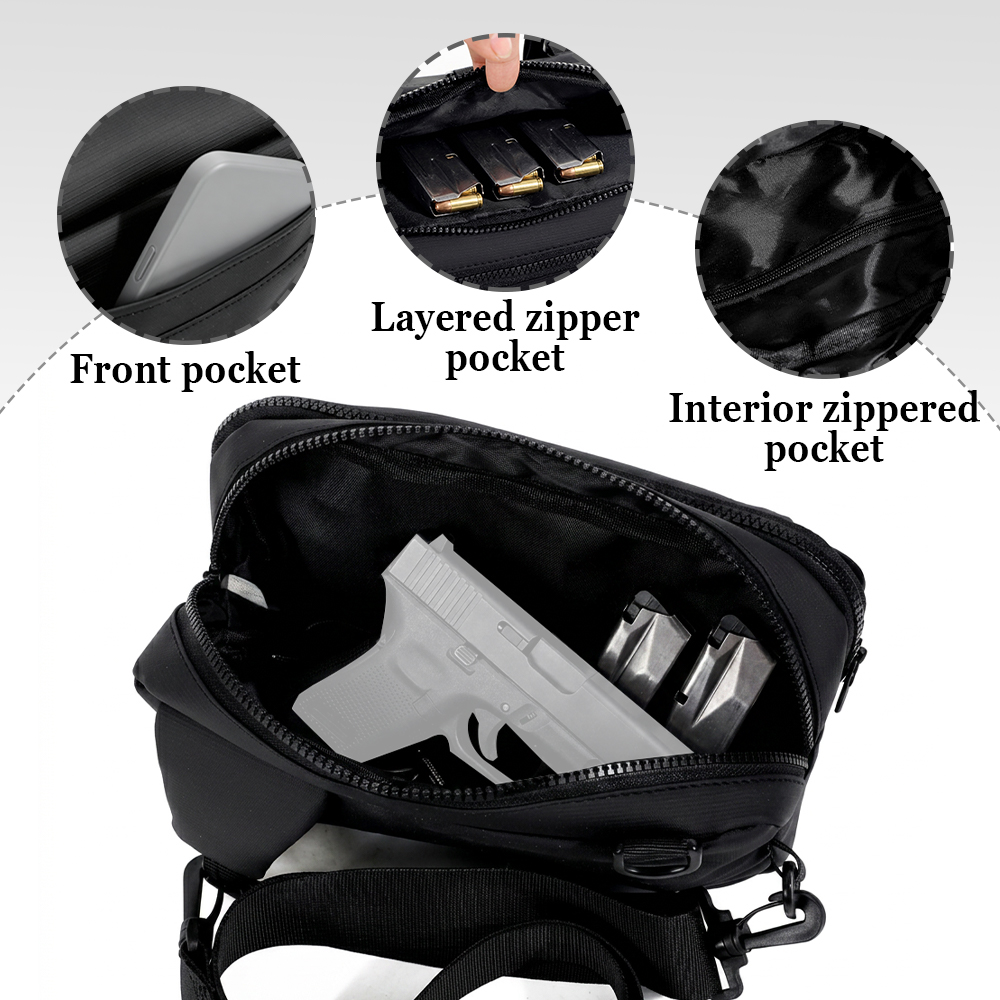 Tas Pistol Taktis Tas Penyimpa - Edc Concealed Carry Backpack ulasan dan harga