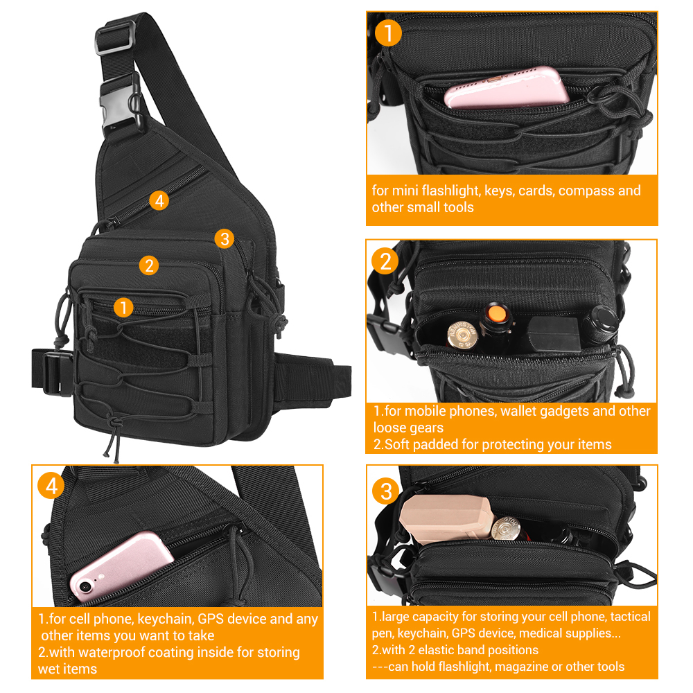 Tas Selempang Taktis Tersembun - Edc Concealed Carry Backpack ulasan dan harga