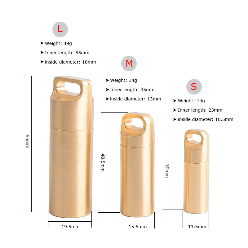Kuningan Kedap Udara Kedap Air - Pill Fob Capsule ulasan dan harga