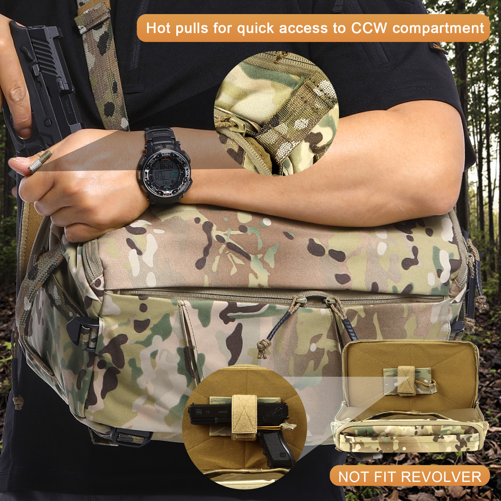 VOTAGOO 13L Tas Selempang Takt - Edc Concealed Carry Sling Bag ulasan dan harga