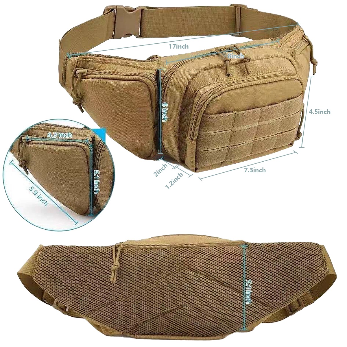 Tas Pinggang Taktis MOLLE untu - Edc Carry Fanny Pack ulasan dan harga