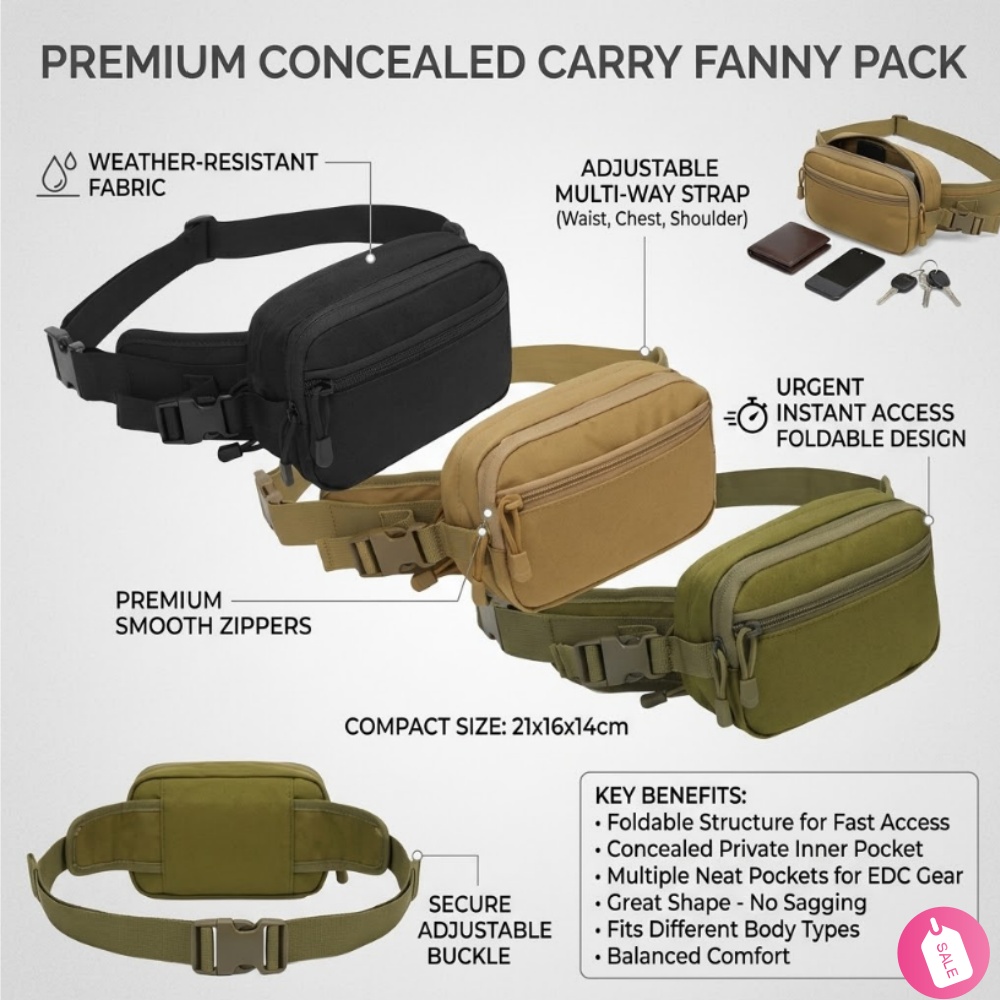 Tas Pinggang Taktis Tersembuny - Edc Carry Fanny Pack ulasan dan harga