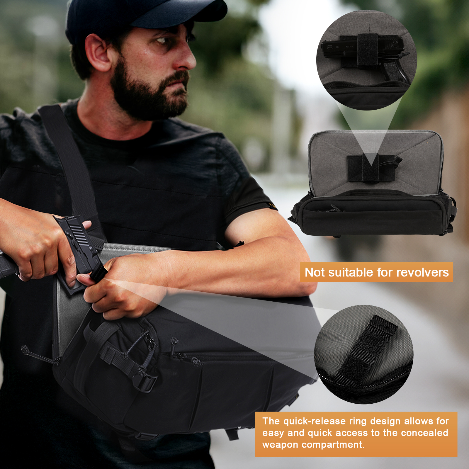 VOTAGOO 13L Tas Selempang Takt - Edc Concealed Carry Sling Bag ulasan dan harga