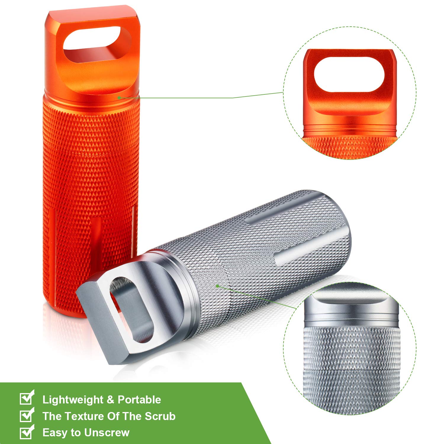 1 Paket Wadah Kering Aluminium - Pill Fob Capsule ulasan dan harga
