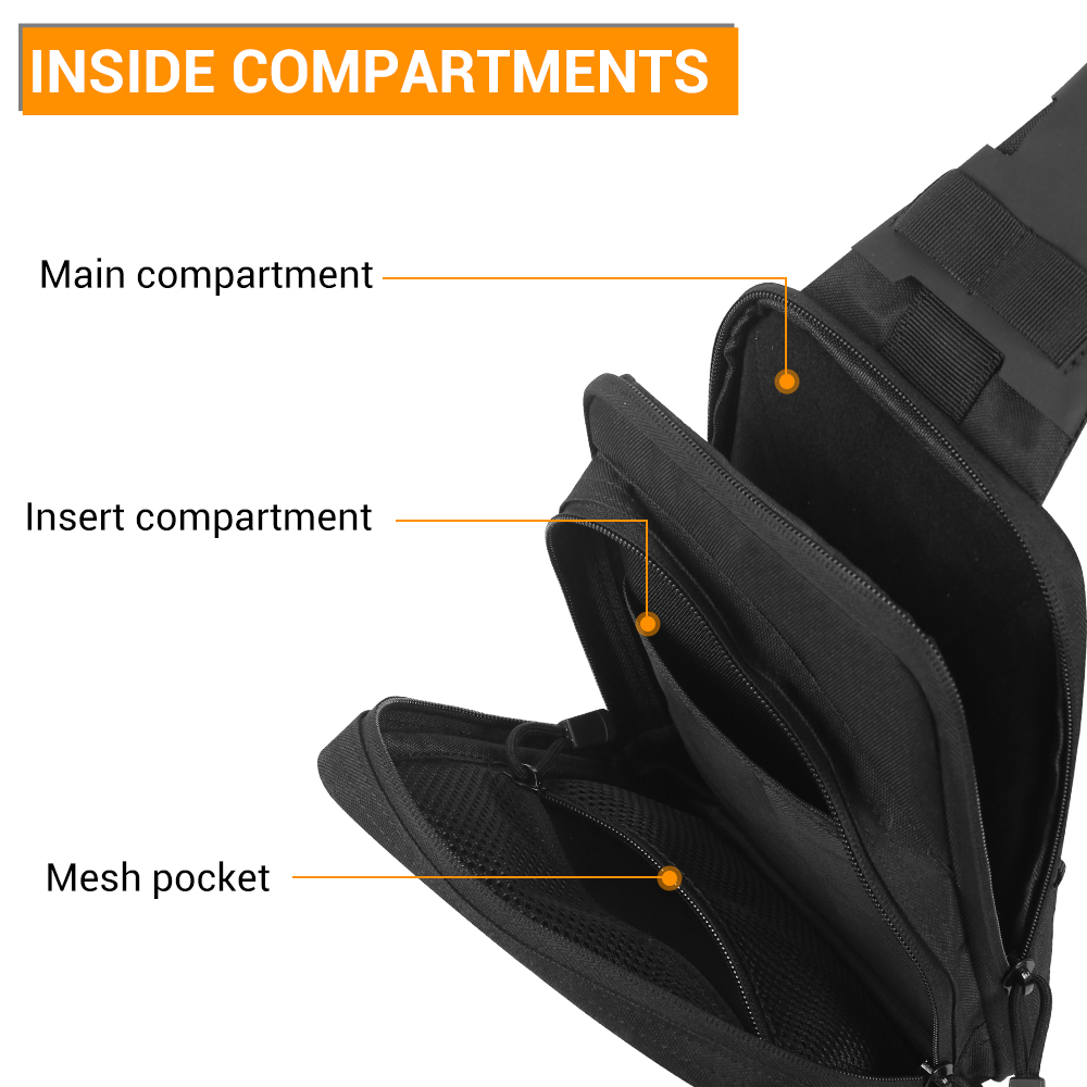 Tas Pistol Taktis untuk Membaw - Edc Concealed Carry Sling Bag ulasan dan harga