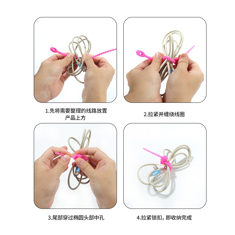 Warna Acak 5 Buah Tali Pengika - Cable Winder Keychain ulasan dan harga