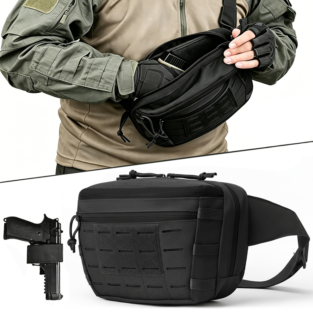 Tas Pistol Taktis Tas Selempan - Edc Concealed Carry Sling Bag ulasan dan harga
