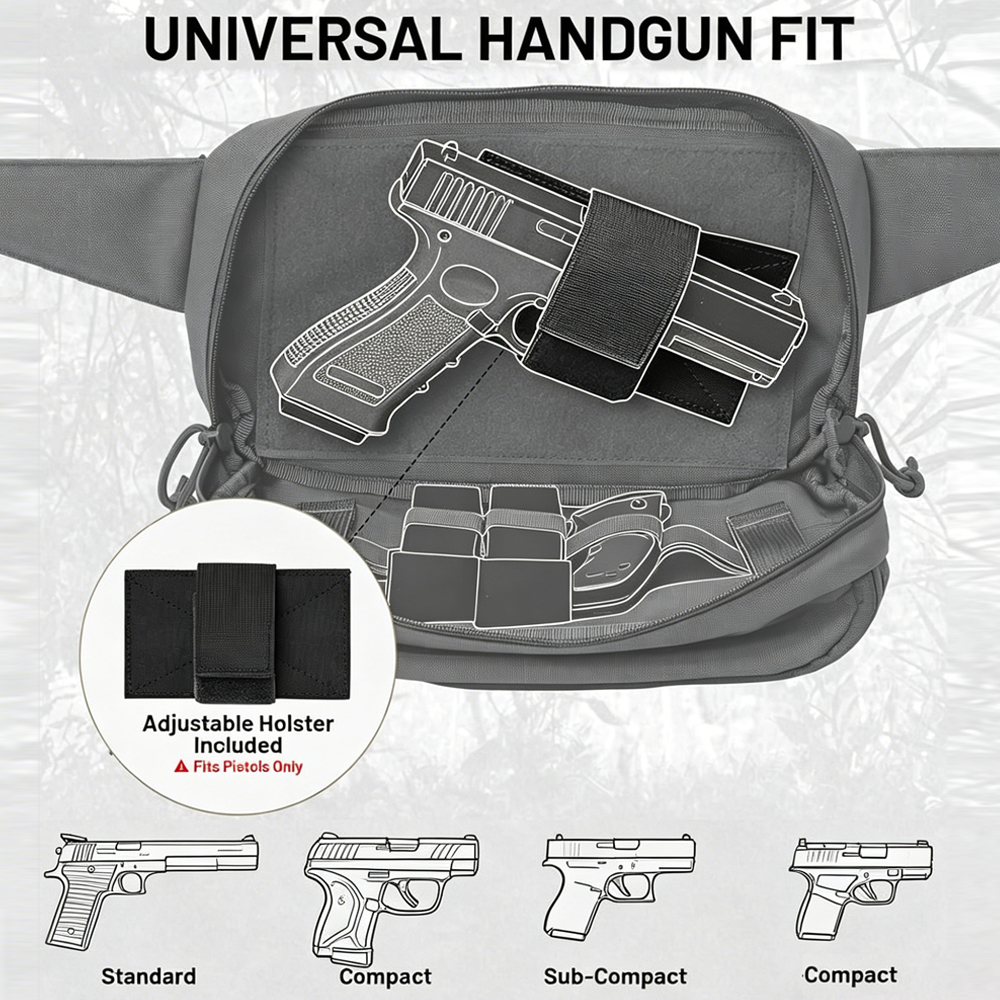 Tas Pistol Taktis Tas Selempan - Edc Concealed Carry Sling Bag ulasan dan harga