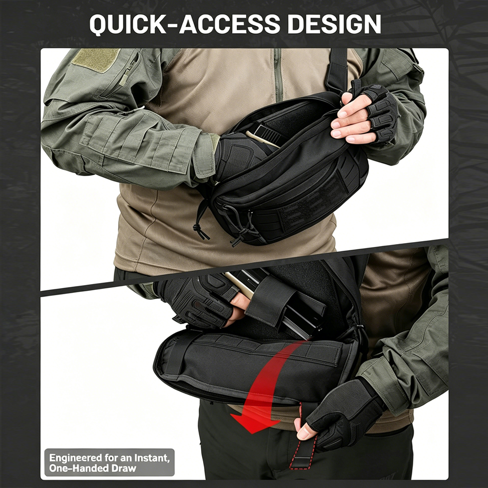 Tas Pistol Taktis Tas Selempan - Edc Concealed Carry Sling Bag ulasan dan harga